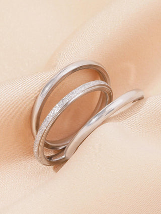 3pcs/set Minimalist Ring, Stainless Steel Jewelry