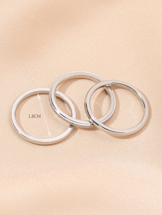 3pcs/set Minimalist Ring, Stainless Steel Jewelry