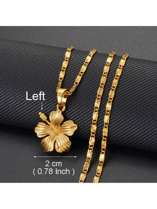 1pc Hawaiian Hibiscus Flower Pendant Necklaces  Accessories Guam Micronesia Jewelry