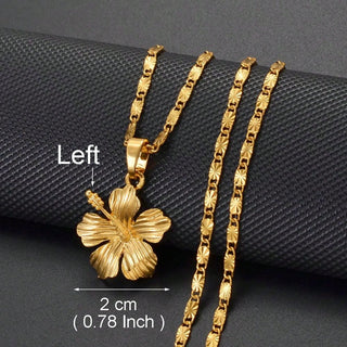 1pc Hawaiian Hibiscus Flower Pendant Necklaces  Accessories Guam Micronesia Jewelry