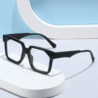 1pc Trendy, Internet Celebrity Inspired, Fashion Magazine-Style Rectangular Frame Y2K Eyeglasses, Concave Design, Stylish, Student Fashion, Versatile Decoration, Clothing Accessory