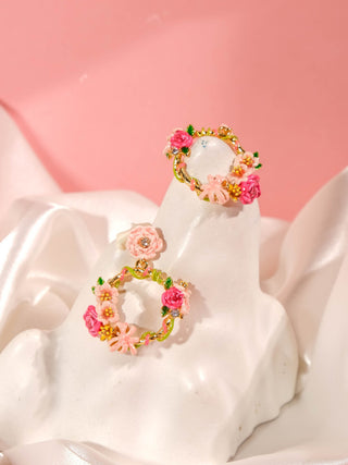 Rose Vine Wreath Earrings