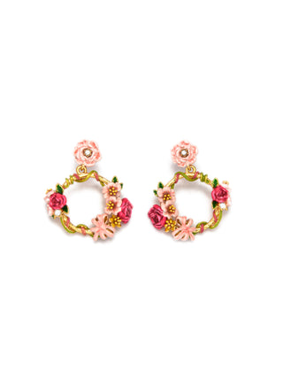 Rose Vine Wreath Earrings