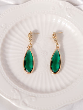 Green Crystal Earrings