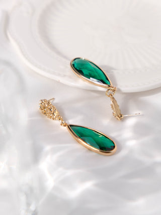 Green Crystal Earrings