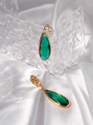 Green Crystal Earrings